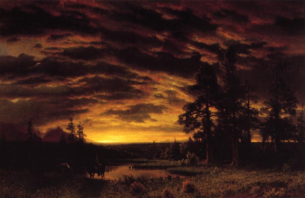 Noite na pradaria de Albert Bierstadt