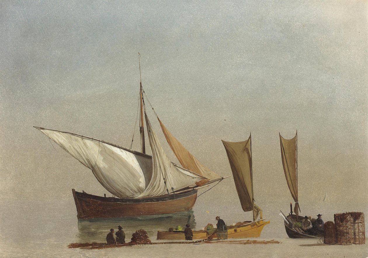 Barcos de pesca de Albert Bierstadt