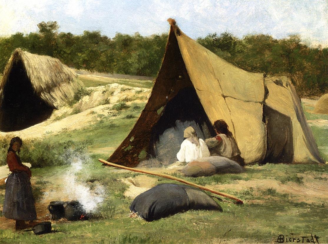 Acampamento Indiano de Albert Bierstadt