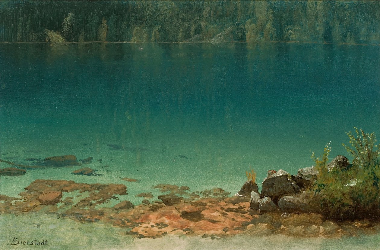 Cena do lago de Albert Bierstadt