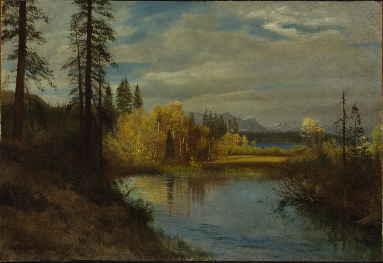 Outlet no Lago Tahoe de Albert Bierstadt