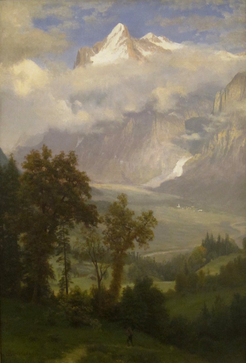 Vista, de, Wetterhorn, de, a, vale, de, Grindelwald de Albert Bierstadt