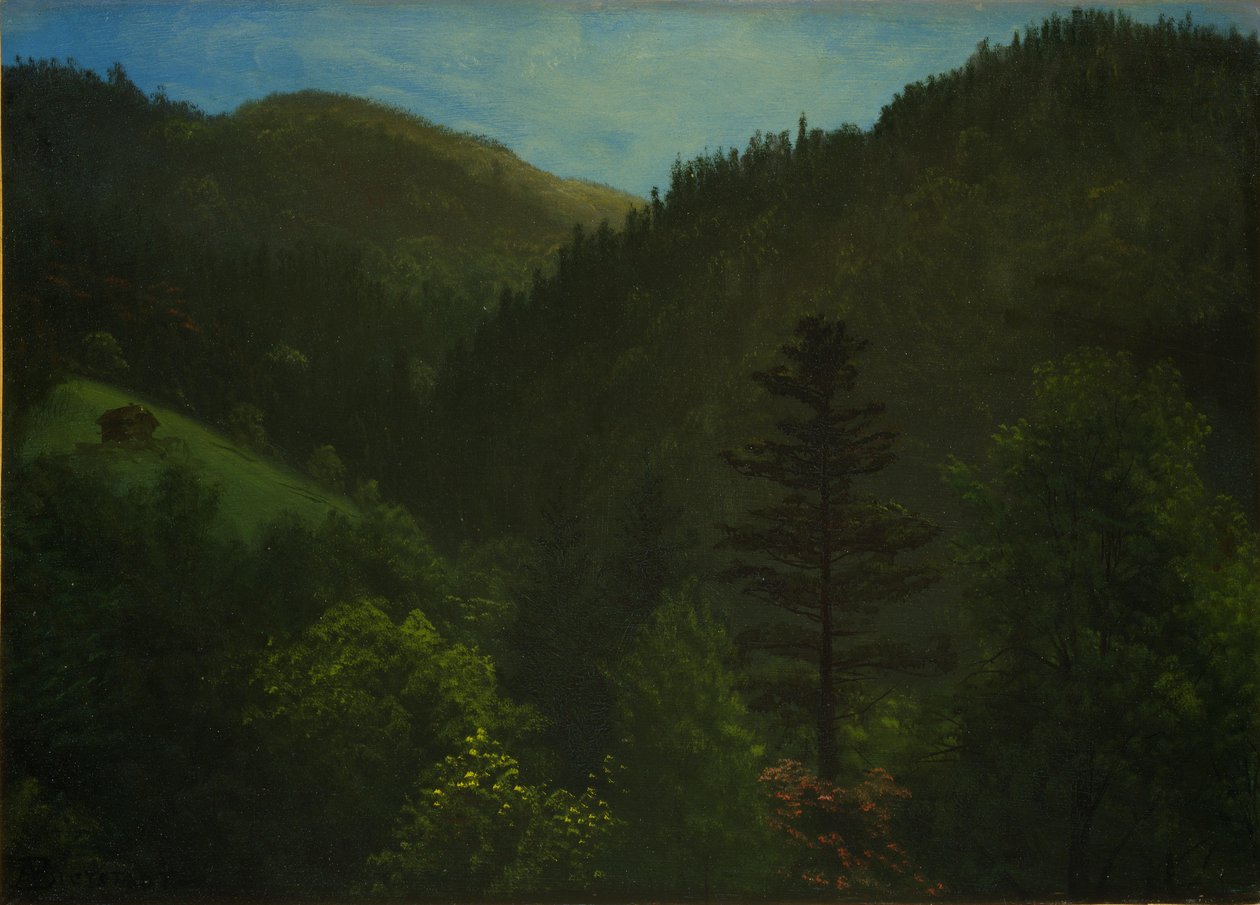 Paisagem arborizada de Albert Bierstadt