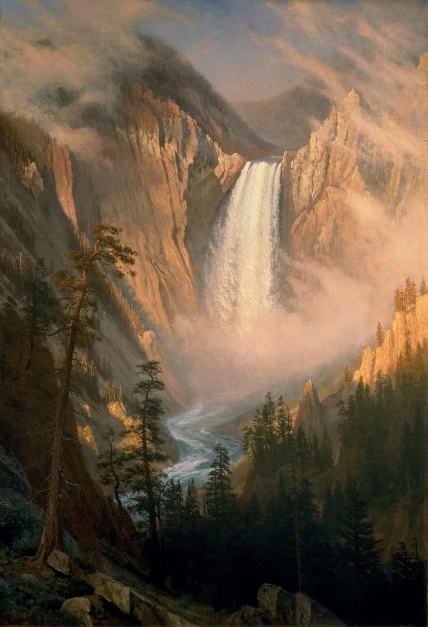 Quedas de Yellowstone de Albert Bierstadt