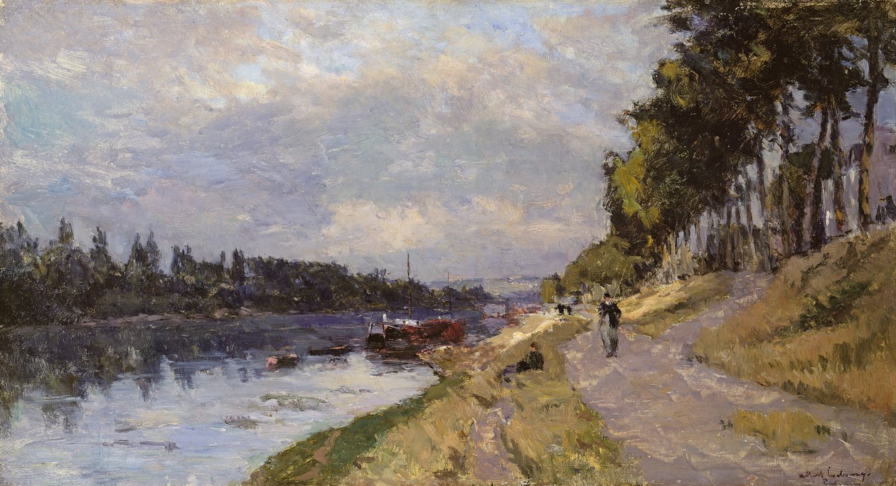 O Sena em Puteaux de Albert Charles Lebourg