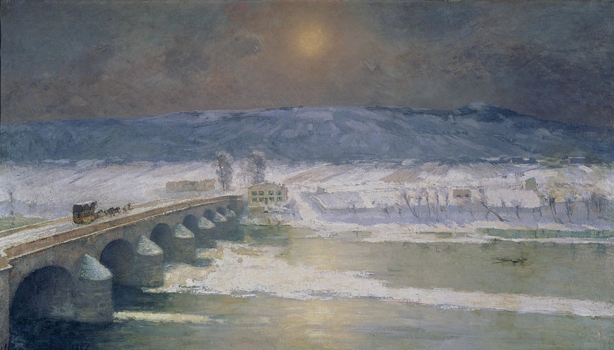 A neve na Auvergne, 1886 de Albert Charles Lebourg