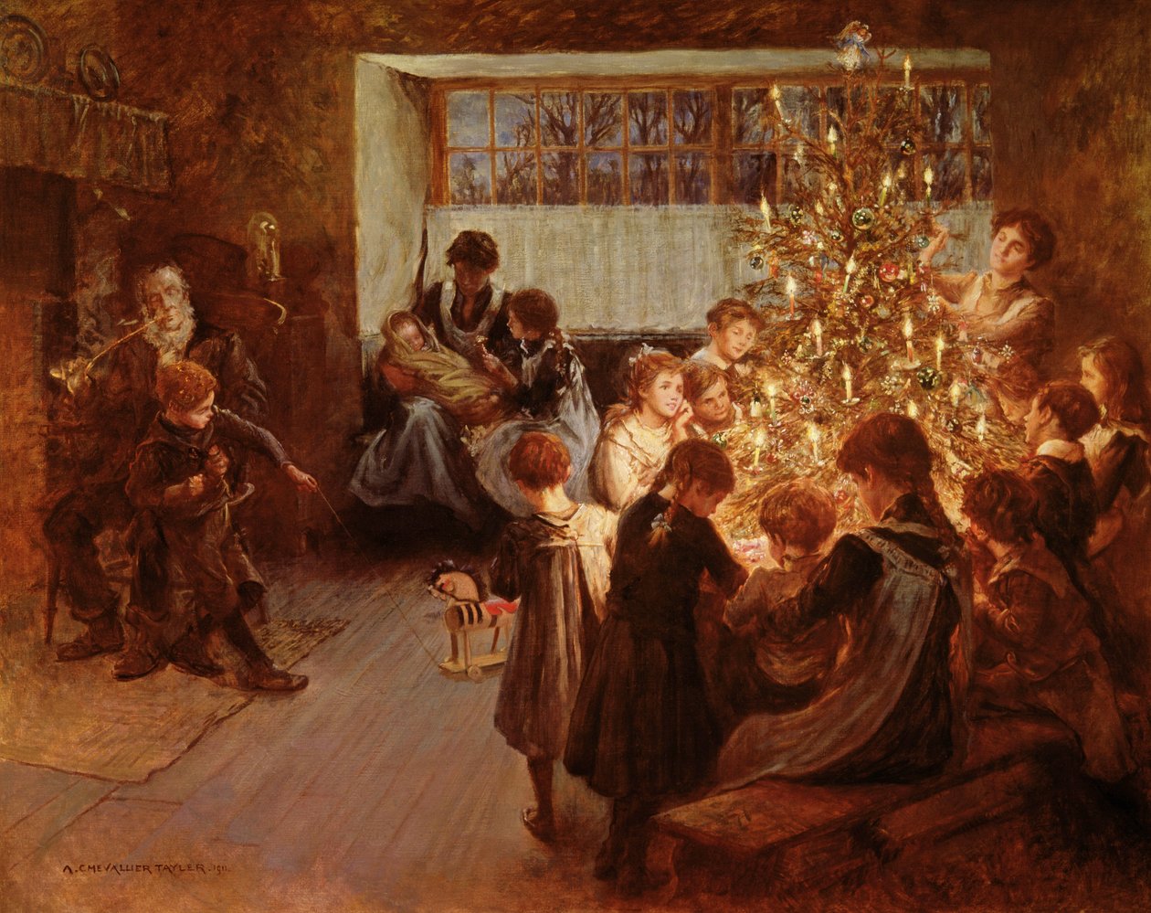 A árvore de Natal de 1911 de Albert Chevallier Tayler