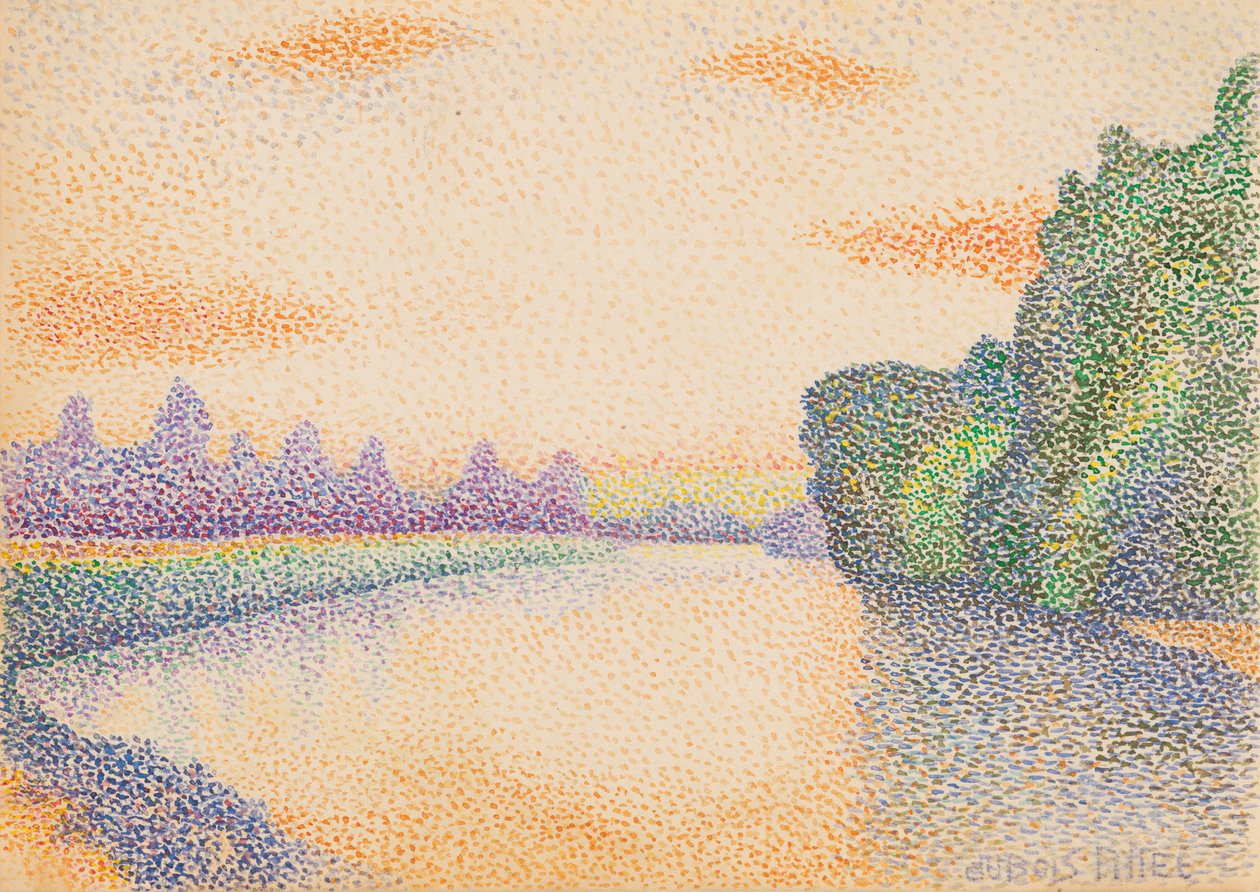 Os bancos do Marne ao amanhecer de Albert Dubois Pillet