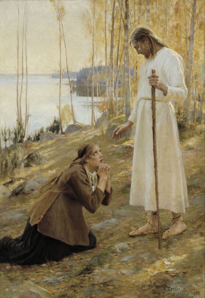 Cristo e Maria Madalena, uma lenda finlandesa de Albert Gustaf Aristides Edelfelt