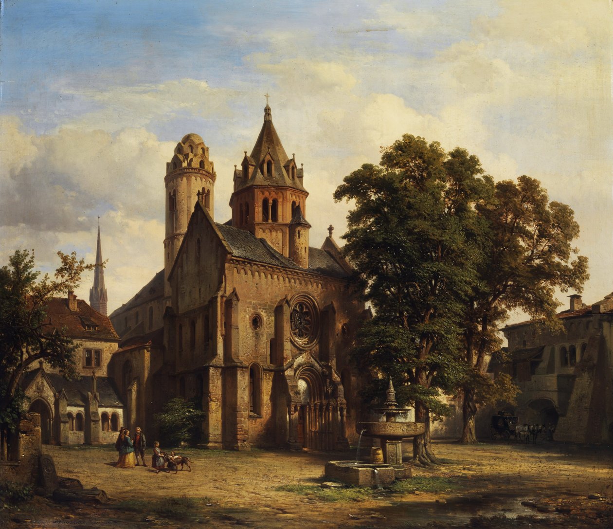 Vista de uma igreja românica. de Albert Emil Kirchner