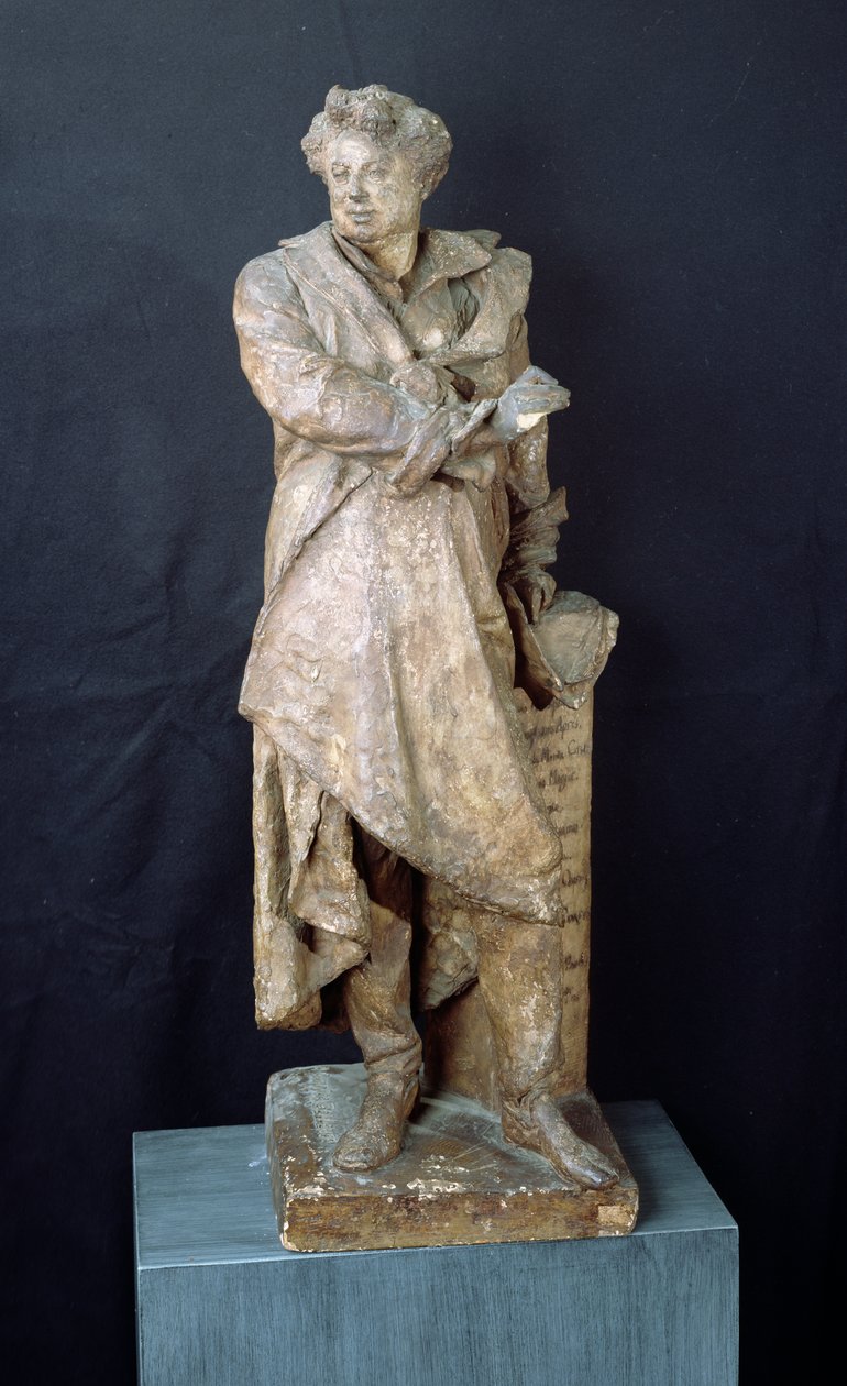 Estátua de Alexandre Dumas Pere (1802-70), c.1883-87 de Albert Ernest Carrier Belleuse