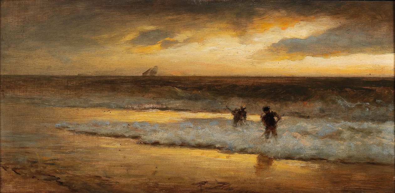 Pescadores de caranguejo na praia de Albert Flamm