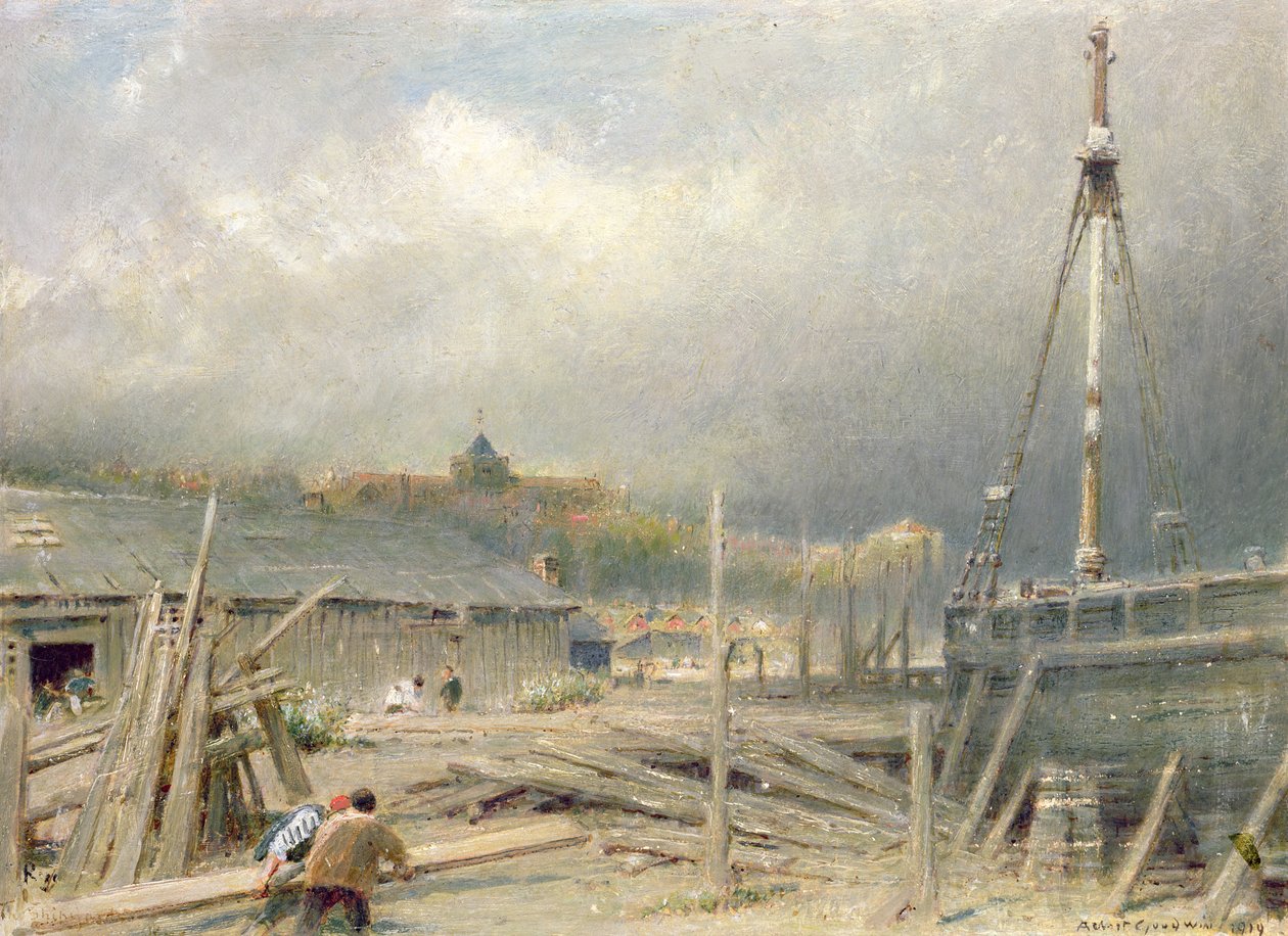 Edifício do barco, centeio de Albert Goodwin