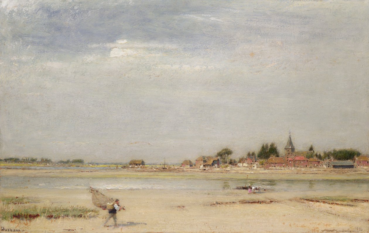 Bosham, 1920 (óleo, wc, bodycolour e tinta no papel) de Albert Goodwin