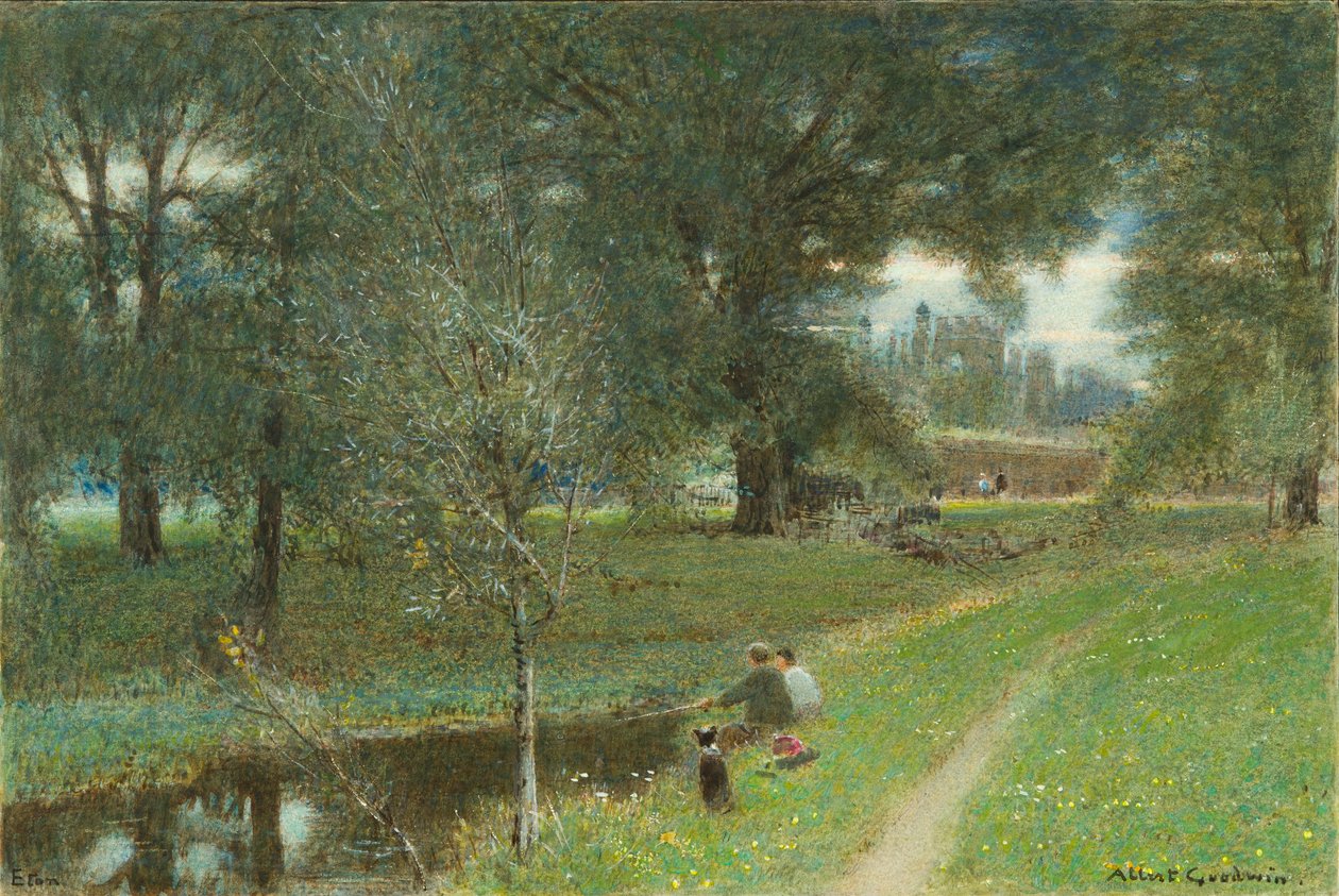 Eton, 1907 (wc e bodycolour no papel) de Albert Goodwin