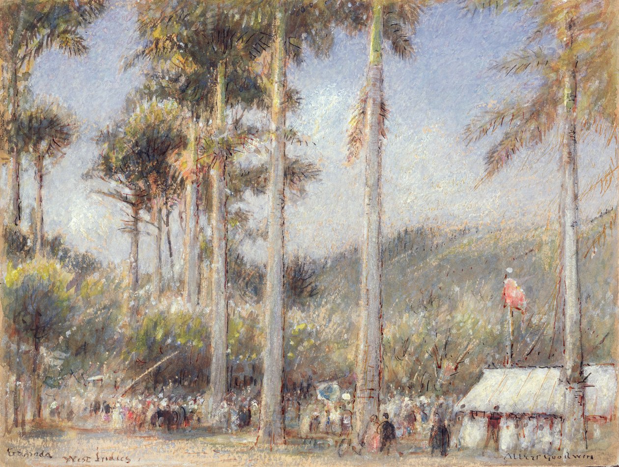 Granada, Antilhas (wc e bodycolor em papel matizado) de Albert Goodwin