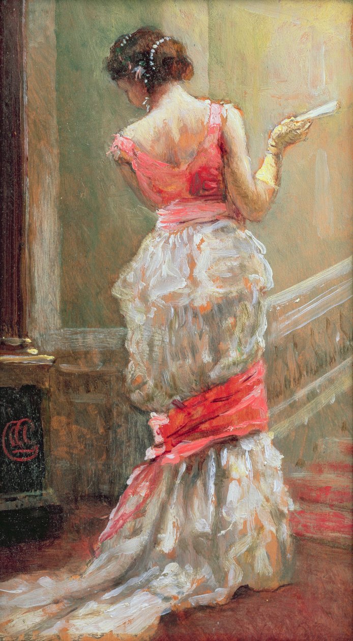 Senhora com um fã de Albert Jnr. Ludovici