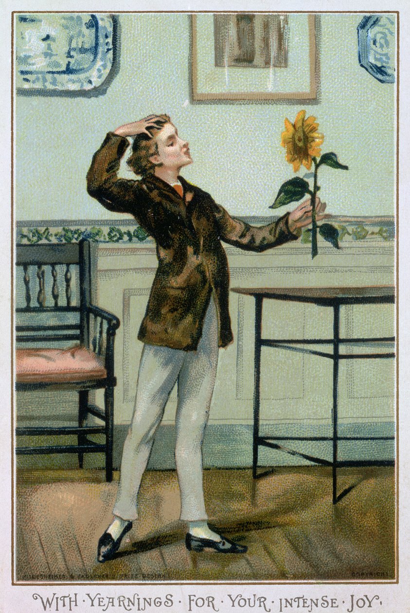 Com Yearnings para sua alegria intensa, cartão de Natal vitoriano, publicado pela Hildesheimer und Faulkner, Londres, c.1880 de Albert Jnr. Ludovici
