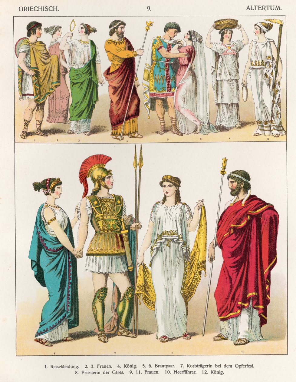 Vestido grego, de &39;Trachten der Voelker, 1864 de Albert Kretschmer