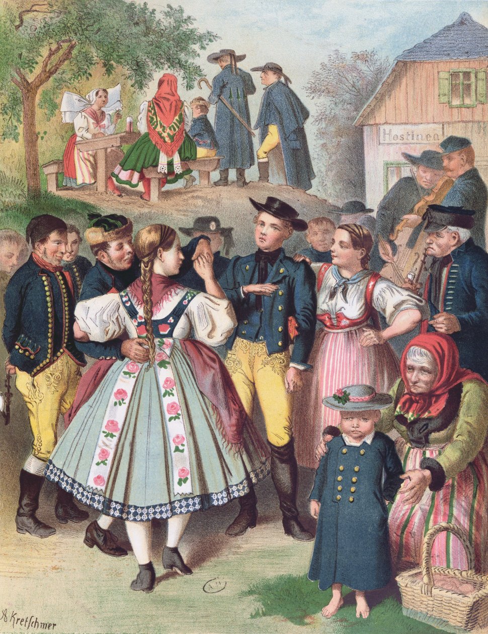 Festa da Aldeia na Boémia de Albert Kretschmer