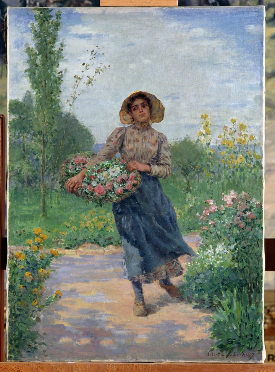 Colhendo flores, 1897 de Albert Lambert