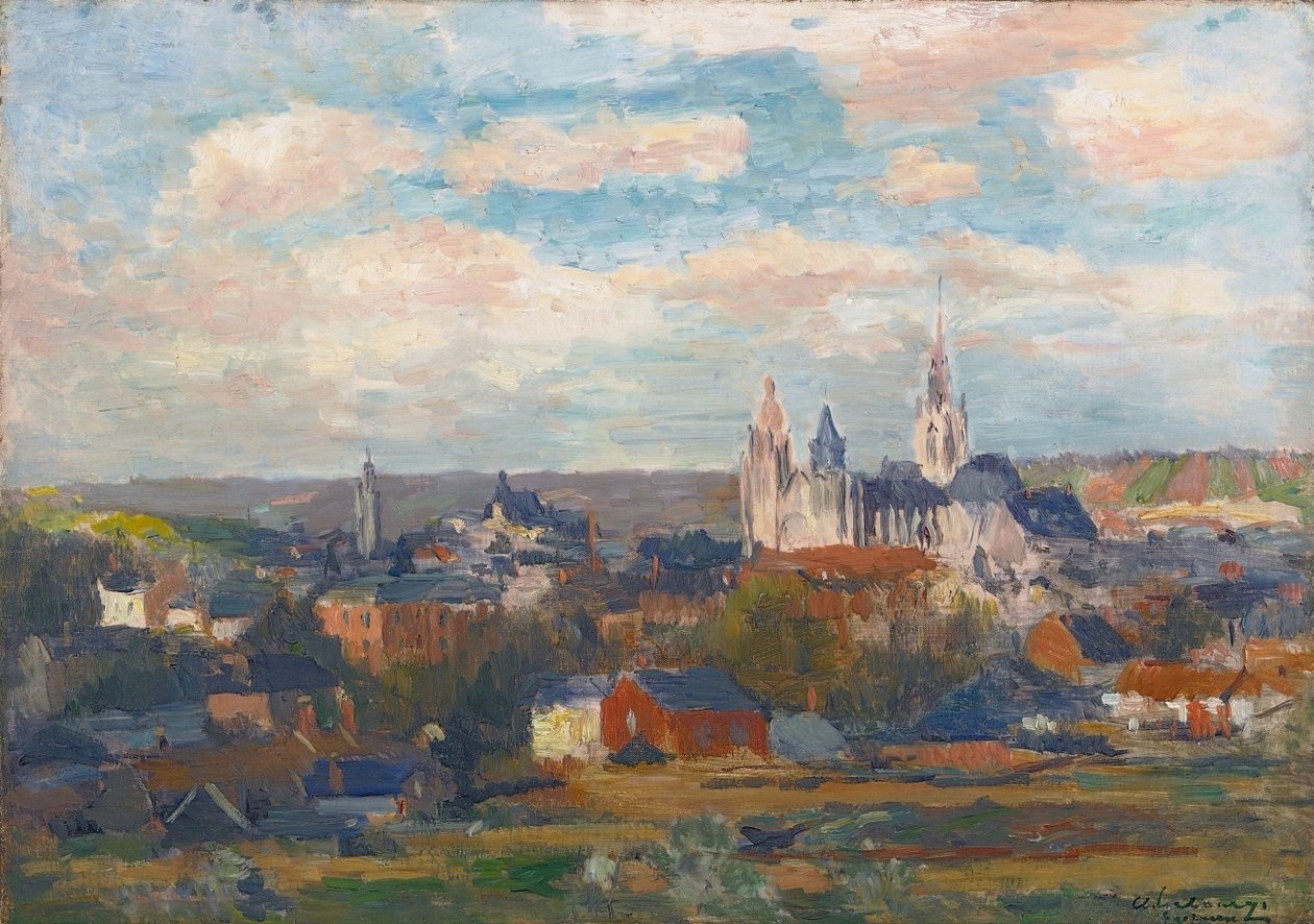 Evreux, Notre-Damen cathedralDeutsch: VISTA COM A CATEDRAL NOSSA SENHORA de Albert Charles Lebourg