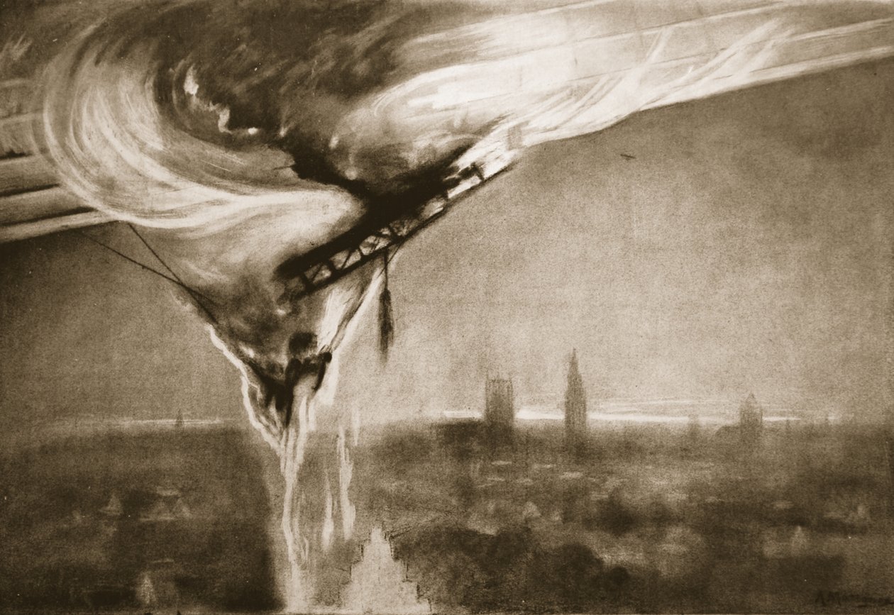 A queda dos zepelins, 1915 de Albert Matignon