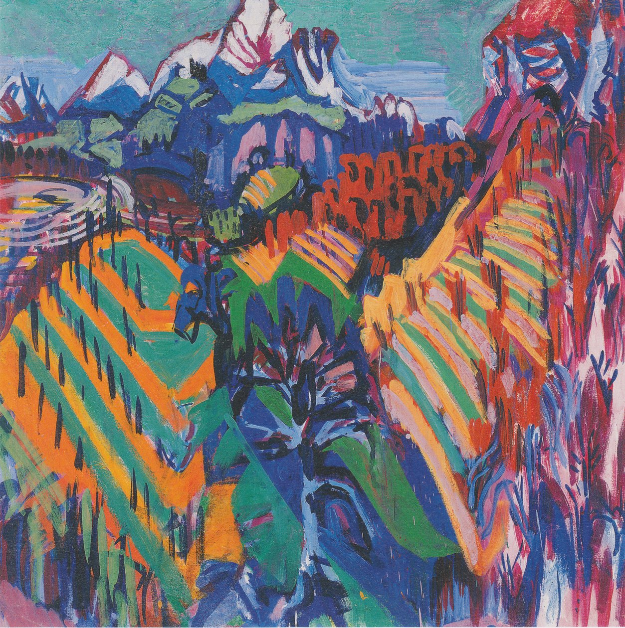Vinhedos em Tessinn de Albert Muller
