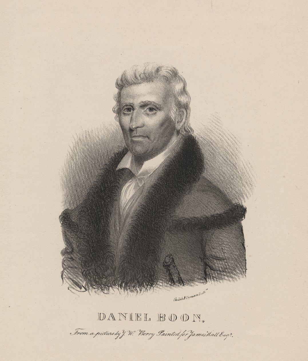 Daniel Boone, litho por CG Childs, 1830 de Albert Newsam