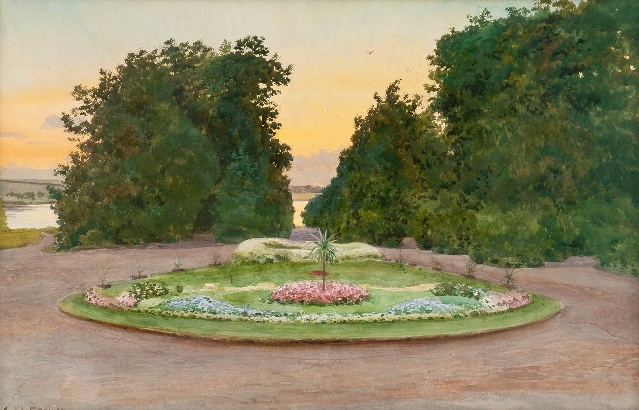 Noite no parque de Albert Nikolaevich Benois