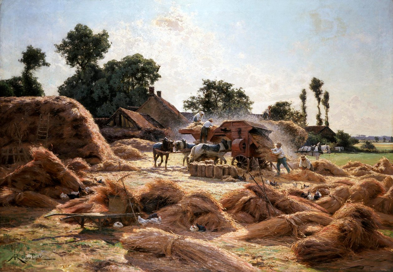 The Threshing MachinenFrancais: A máquina debulhadora, Loiretn de Albert Rigolot
