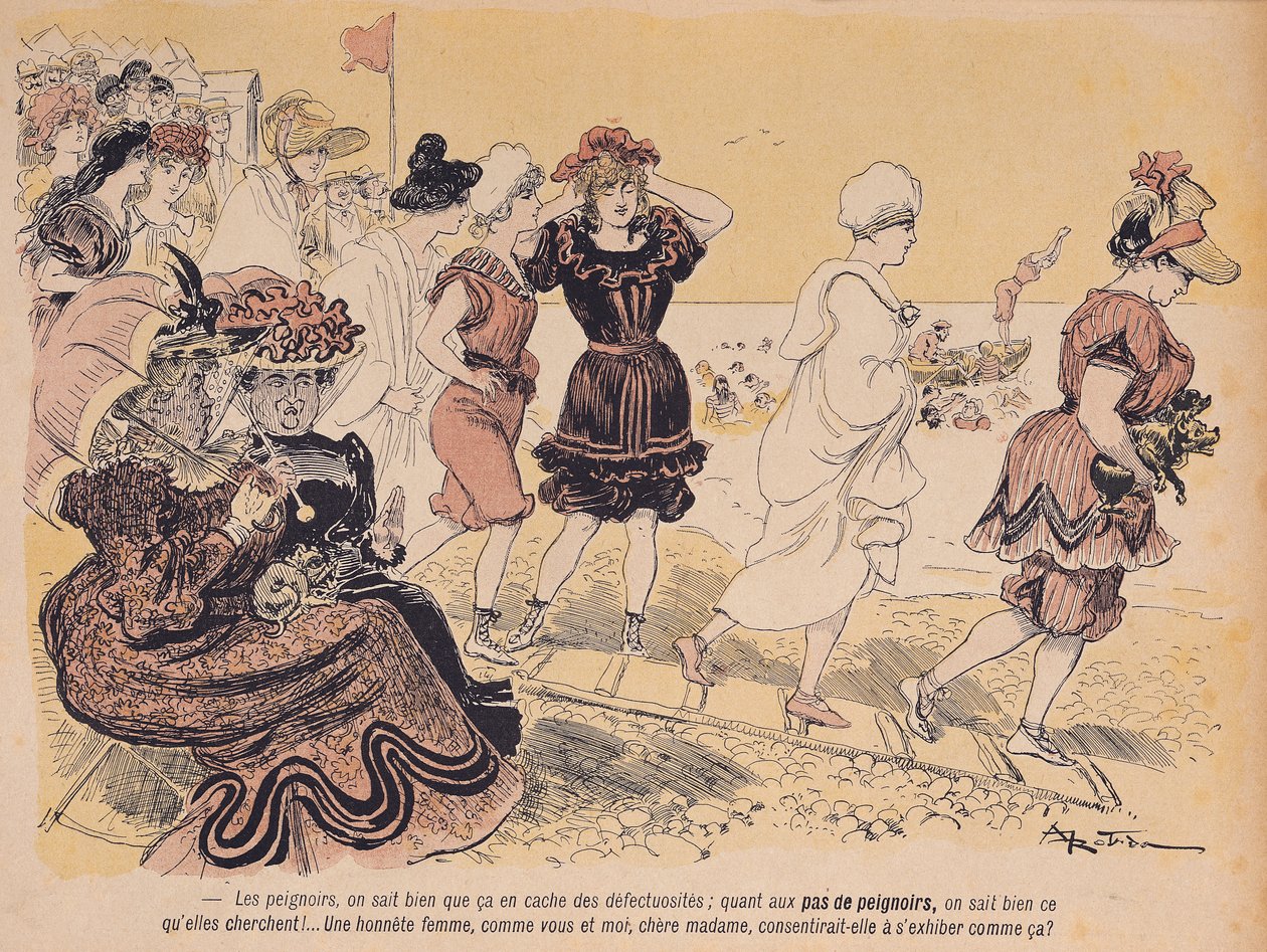 Banhistas, de L&39;Assiette au Beurre, 30 de agosto de 1902 de Albert Robida