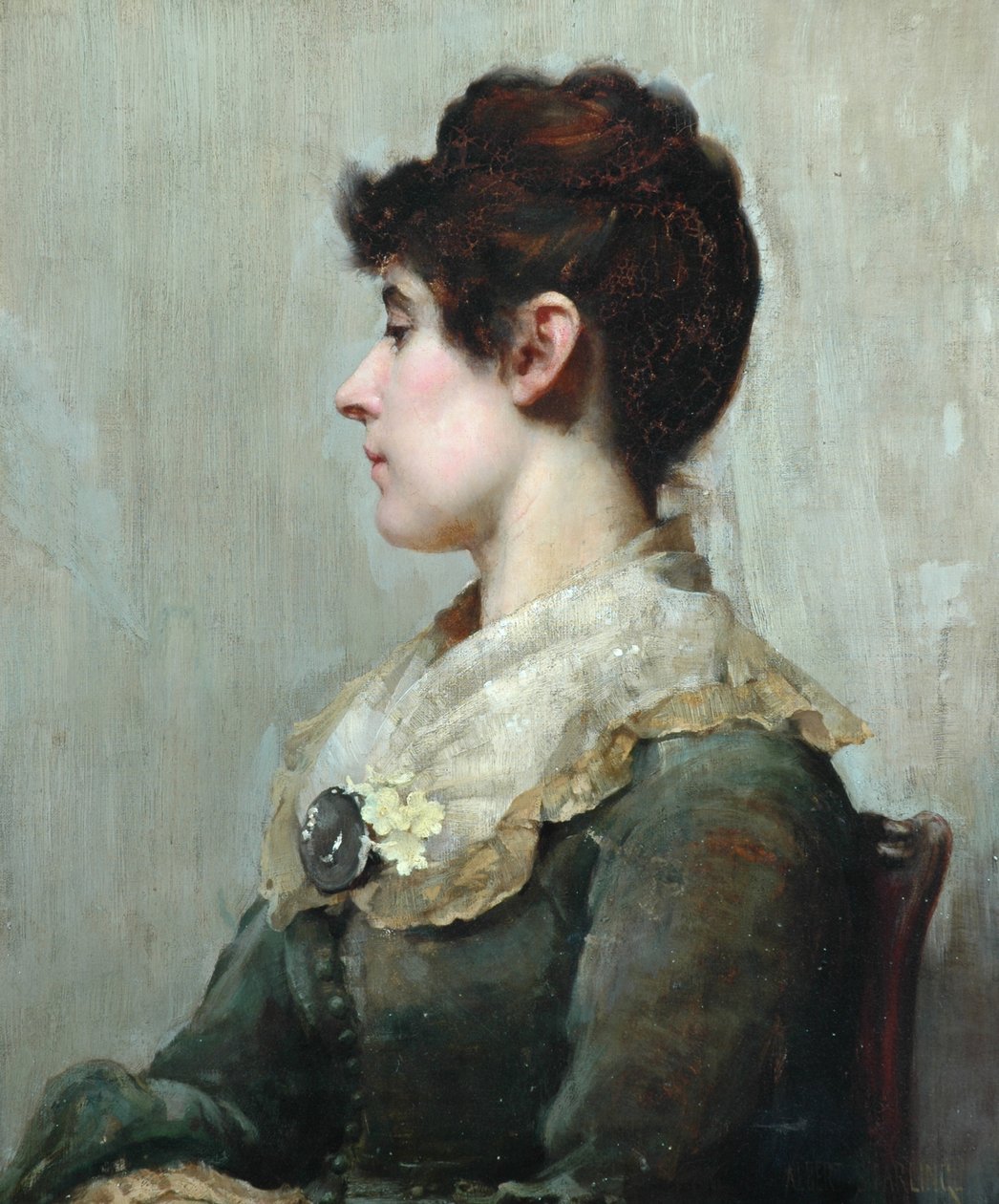 Retrato de perfil de uma mulher de Albert Starling