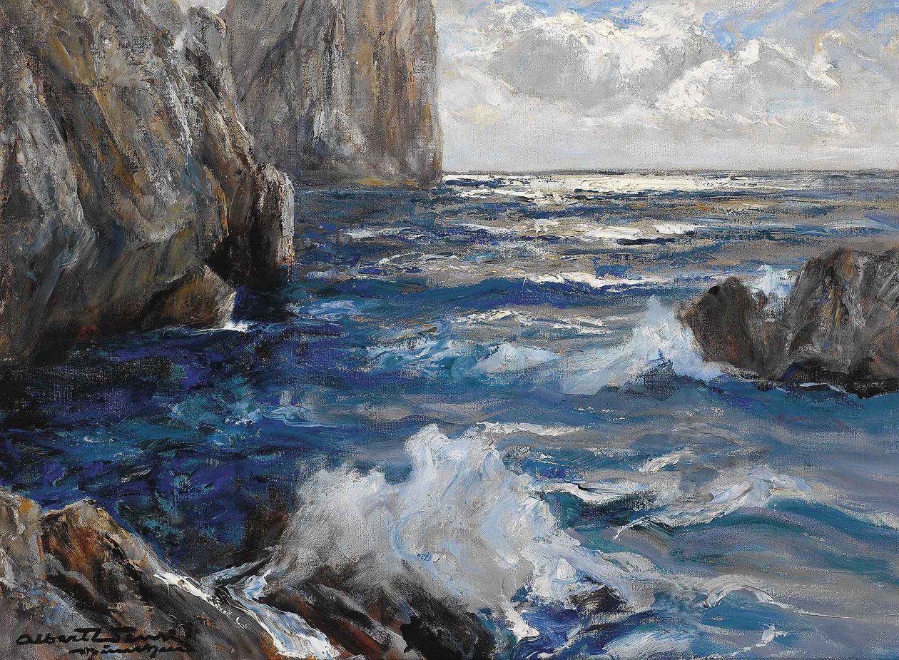 Vista, de, a, Faraglioni, pedras, ligado, Caprin de Albert Wenk