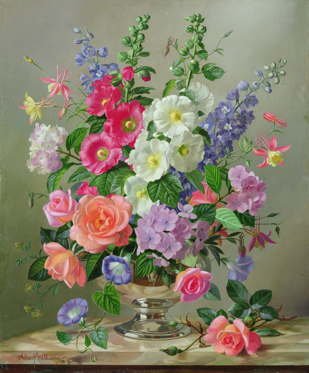 Um arranjo floral de setembro de Albert Williams