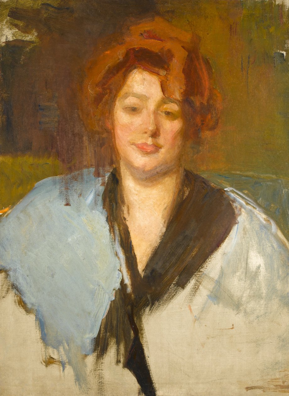Retrato, provavelmente de Alice Millbank, a mãe dos artistas de Albert de Belleroche