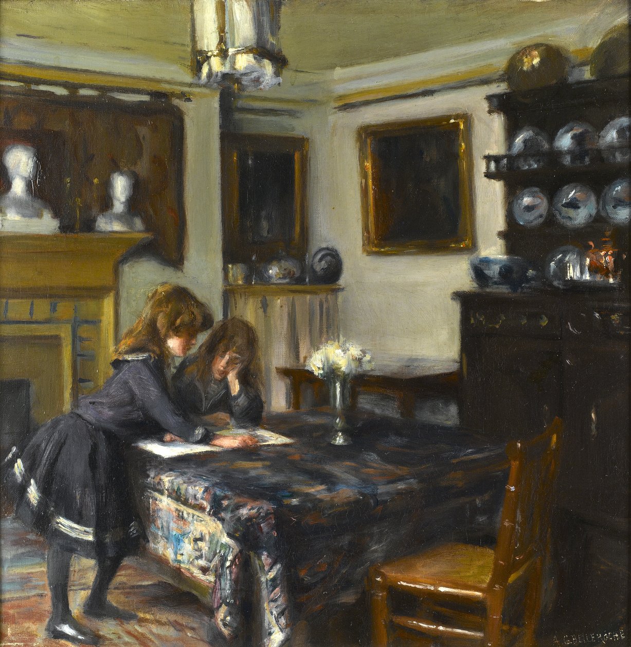 A sala de jantar de John Singer Sargent, c.1884 de Albert de Belleroche
