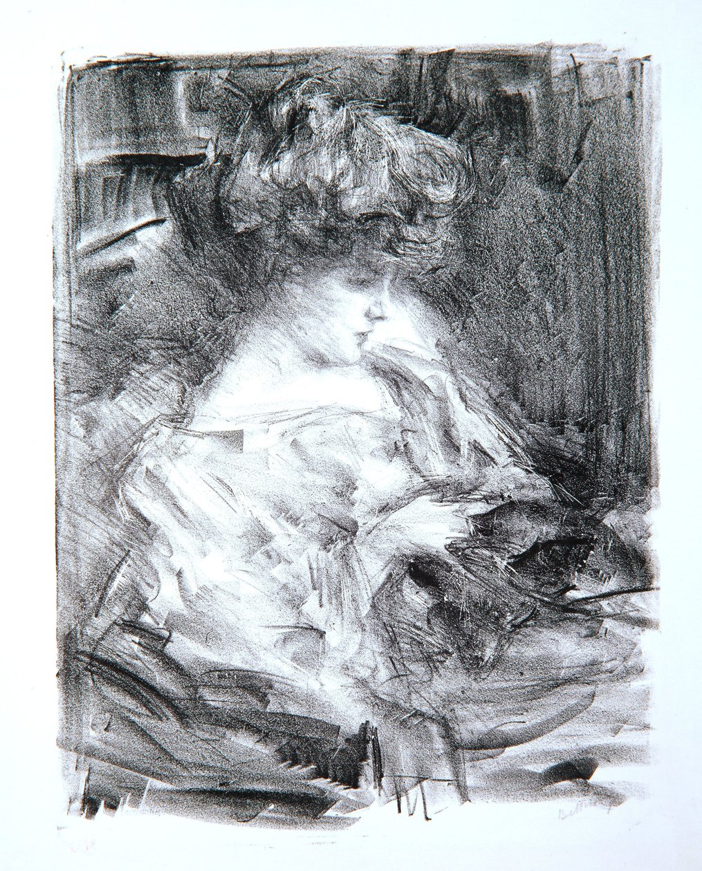 Mulher sentada, senhorita Shaw, 1905 de Albert de Belleroche