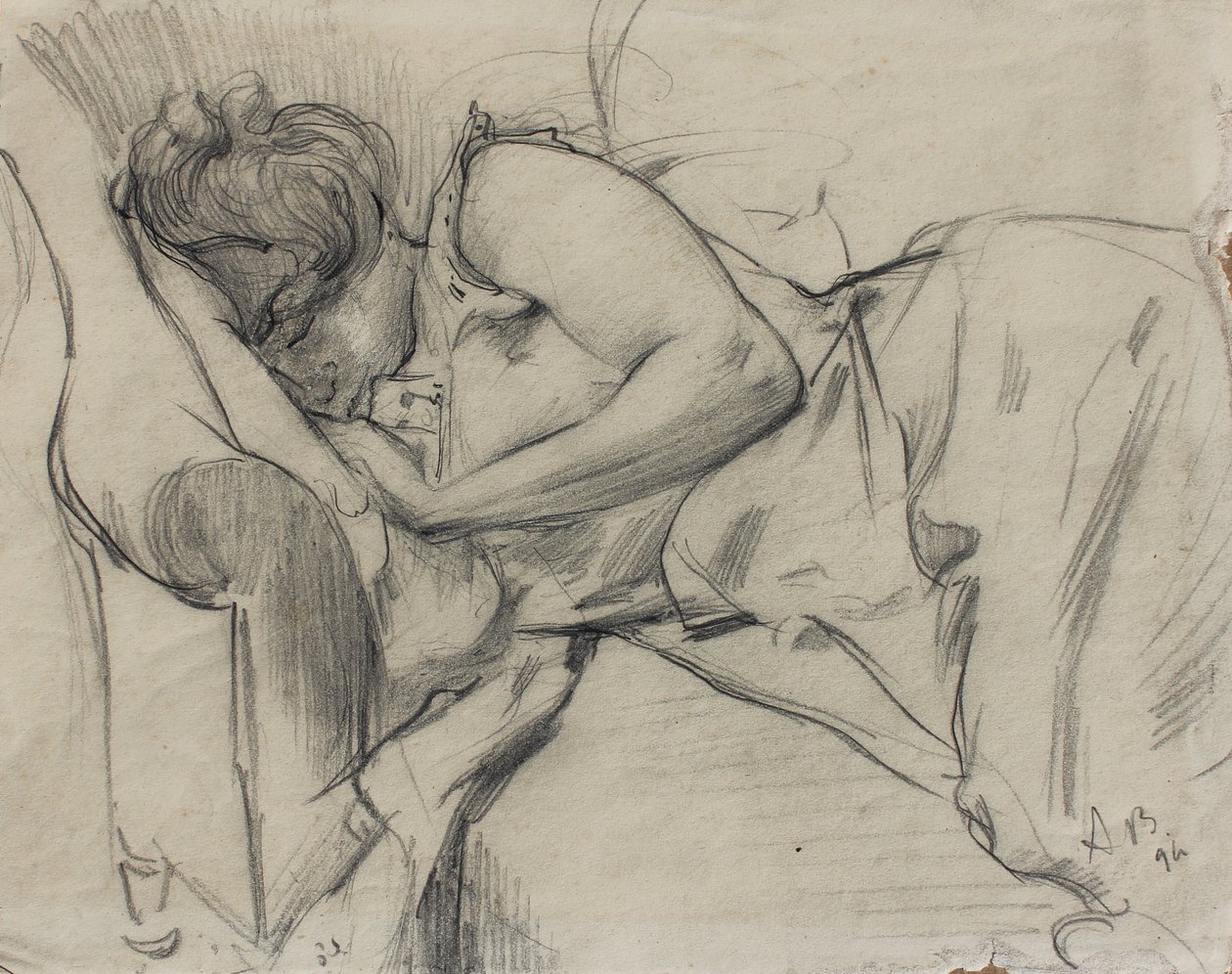 Mulher dormindo, 1894 de Albert de Belleroche