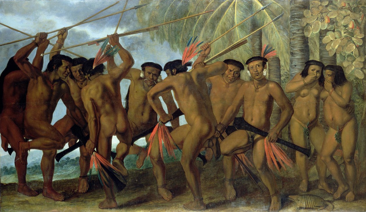 Tapuya do Nordeste do Brasil em dança de guerra, 1641 de Albert van der Eeckhout