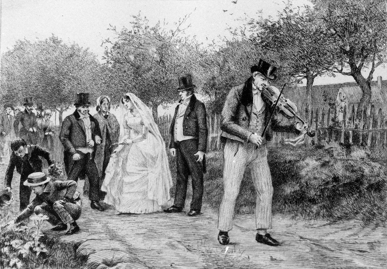 Ilustração do romance "Madame Bovary" de Gustave Flaubert (1821-1880). Ilustração de Albert Fourie (1854-1937). de Albert Auguste Fourie
