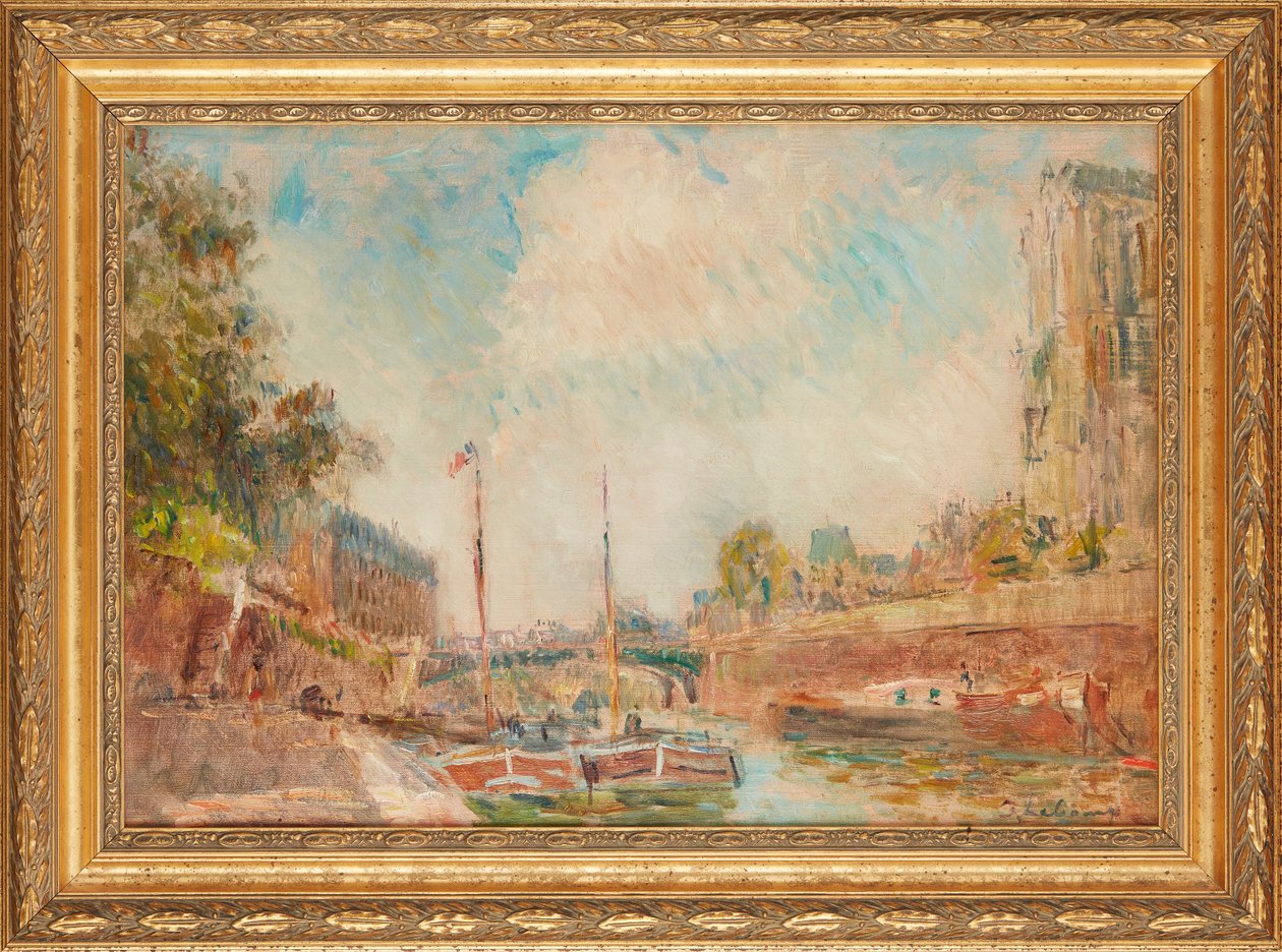 Notre-Dame do Sena (óleo sobre tela) de Albert Charles Lebourg