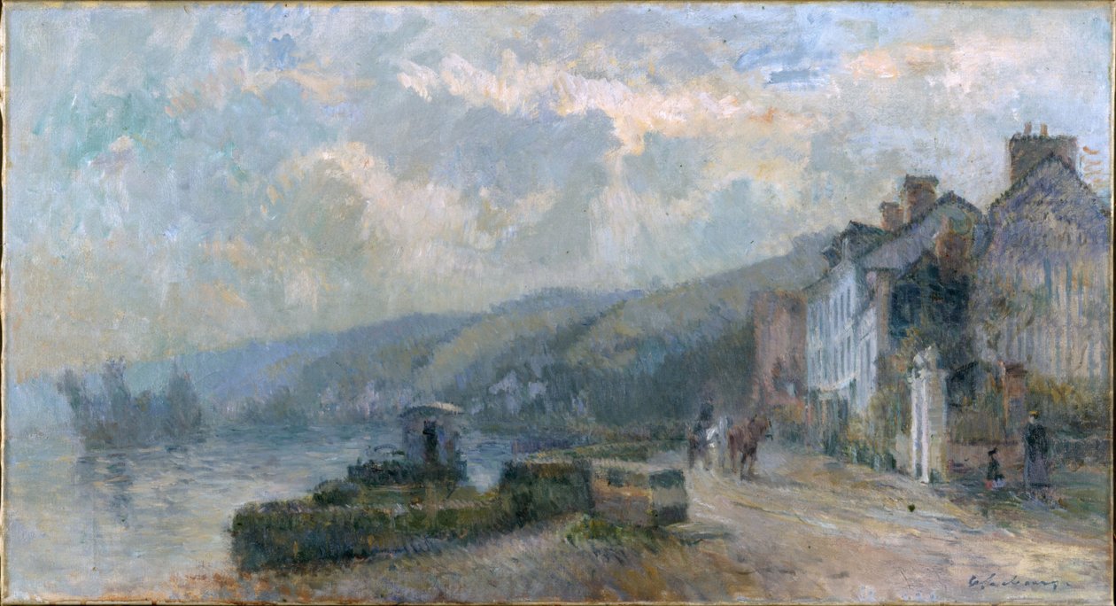 Tempo chuvoso, ca. 1901 (óleo sobre tela (armadura)) de Albert Charles Lebourg