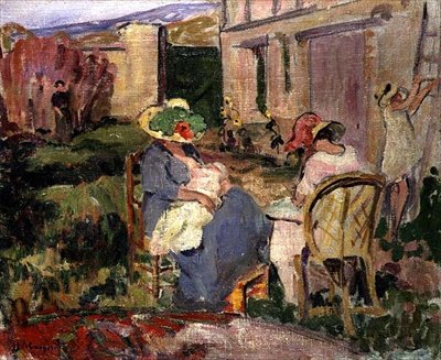 A Família (óleo sobre tela) de Albert Charles Lebourg