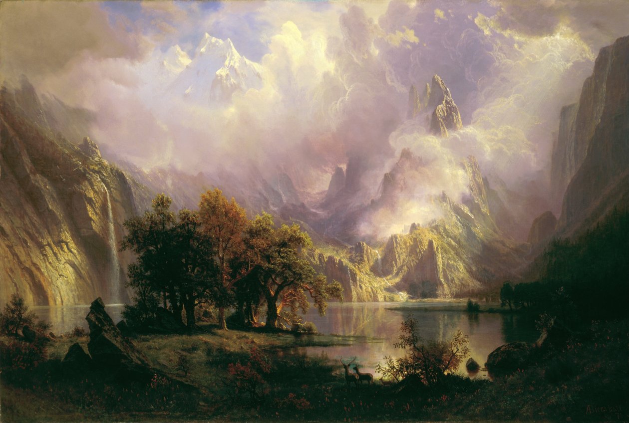 Paisagem de montanha rochosa de Albert Bierstadt