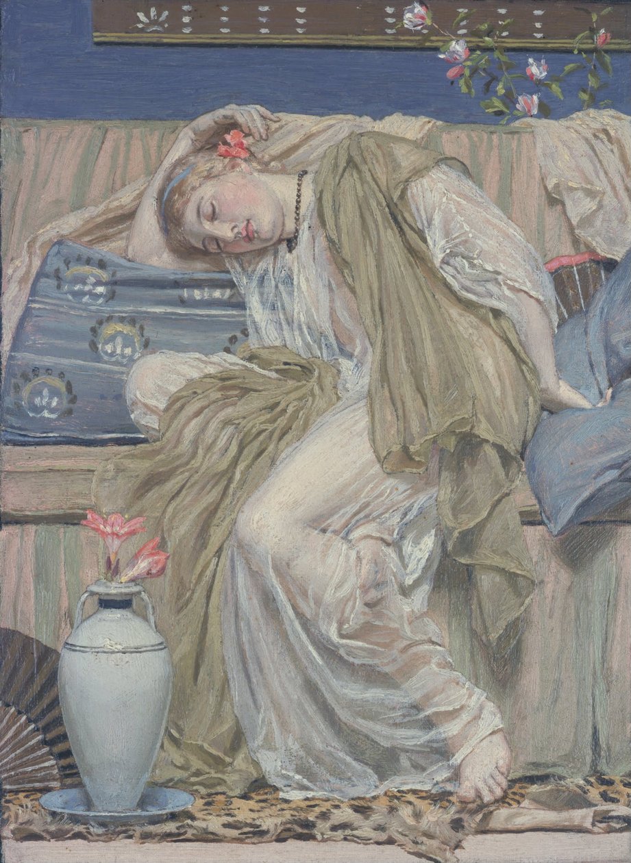 Uma menina dormindo de Albert Joseph Moore