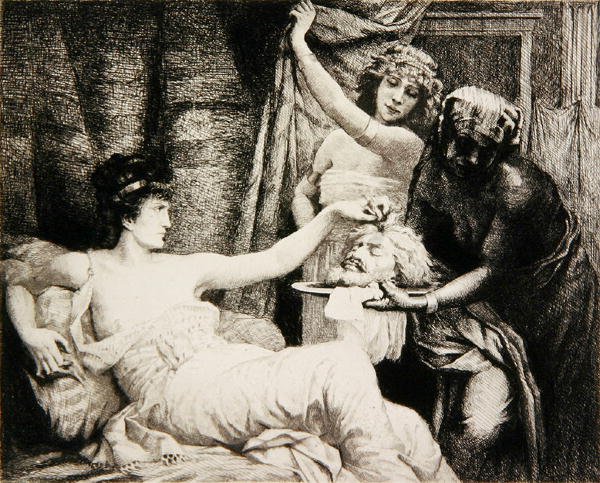 Herodíades c.1878 (gravura) de Albert Alexander Paul Rouffio