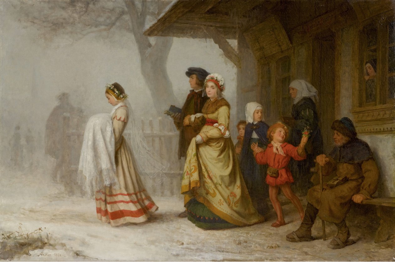 Batismo, 1864. de Albert Anker
