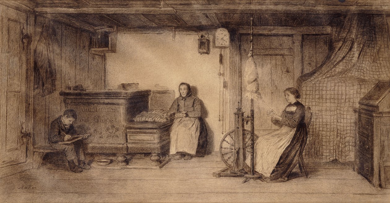 No salão da fazenda, de Albert Anker