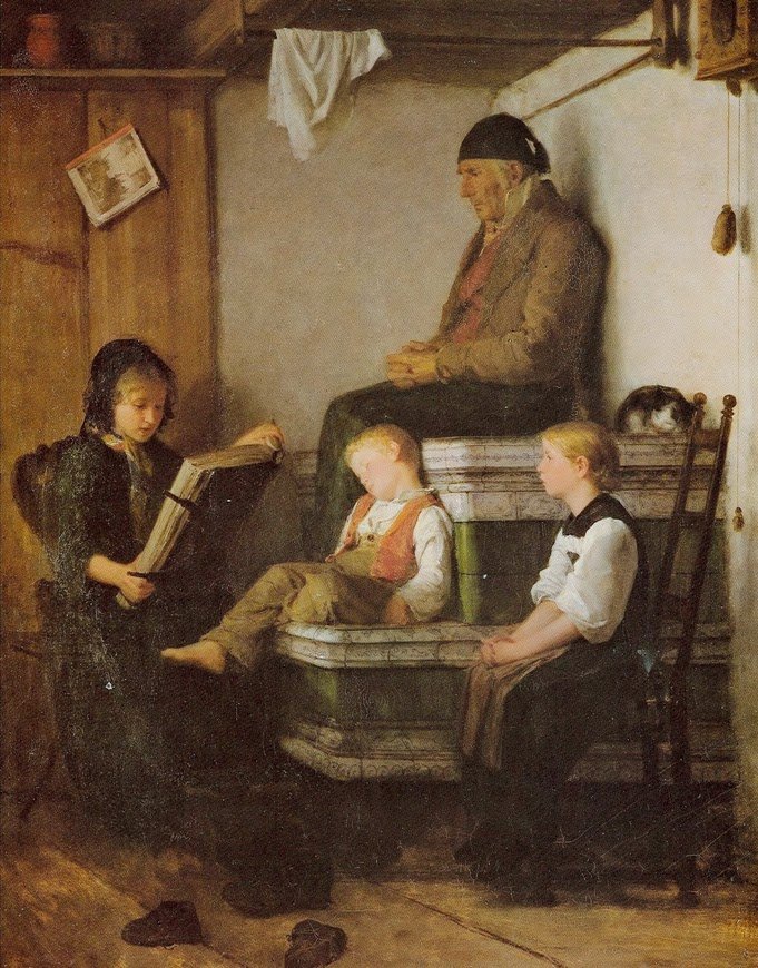 Sonntagnachmittag de Albert Anker